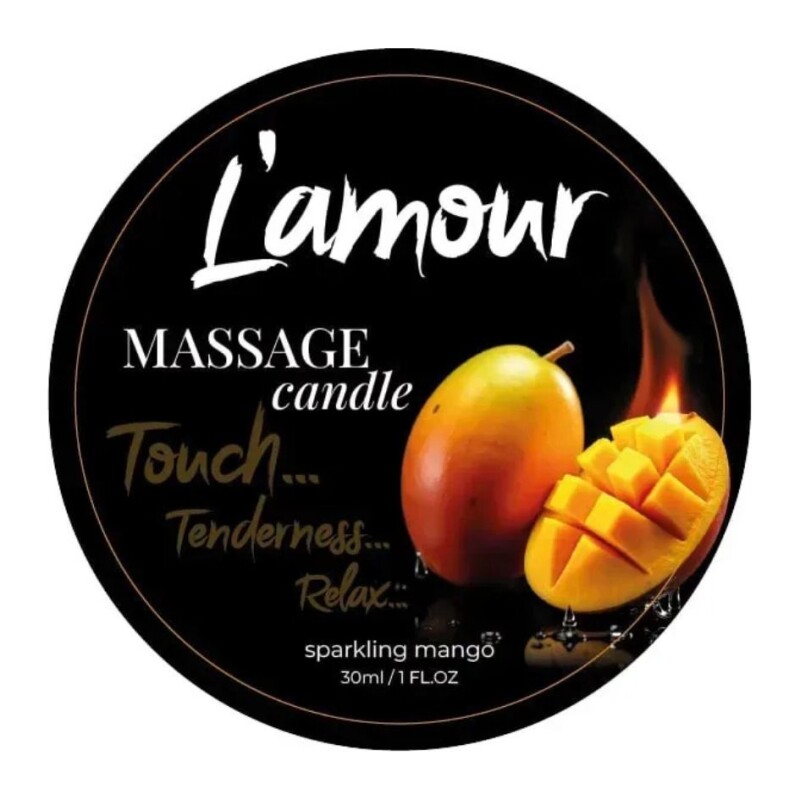 Масажна свічка, 30 мл, L'amour Mango стигле манго + ананас + мускус
