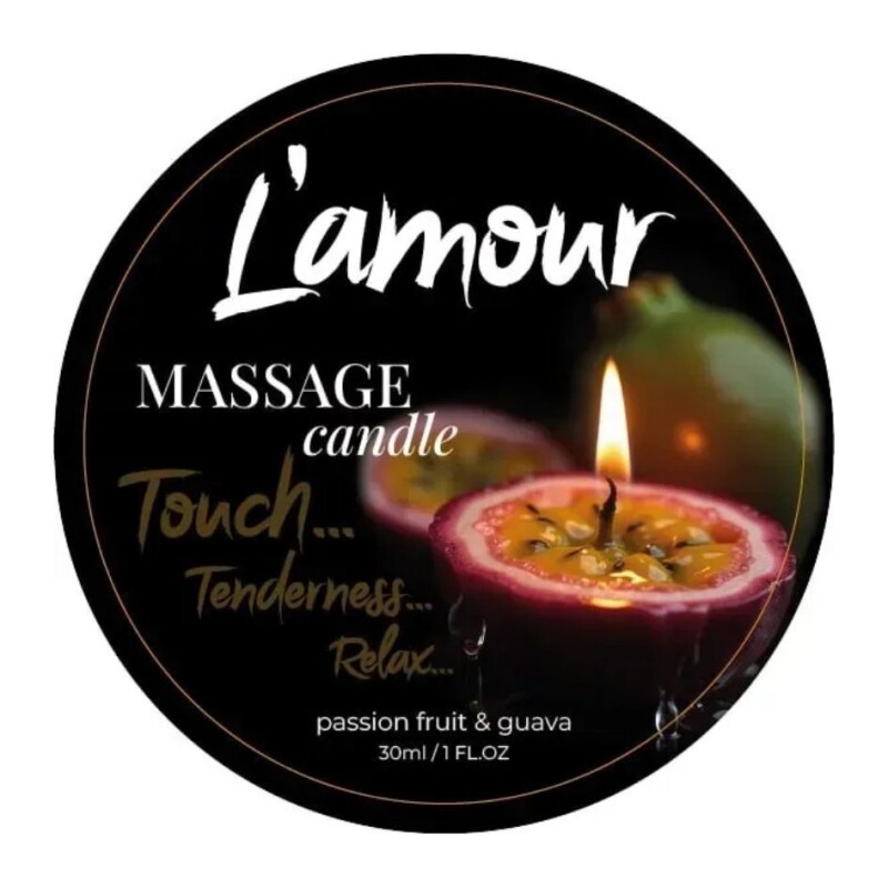 Масажна свічка, 30 мл, L'amour Passionfruit &amp; Guava мускус + маракуя + гуава