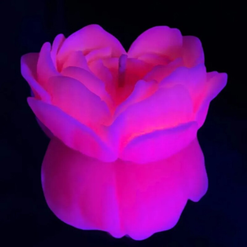 Свічка троянда люмінісцентна GlowKink 38 г, низькотемпературна, M, для БДСМ, персикова - Зображення 5
