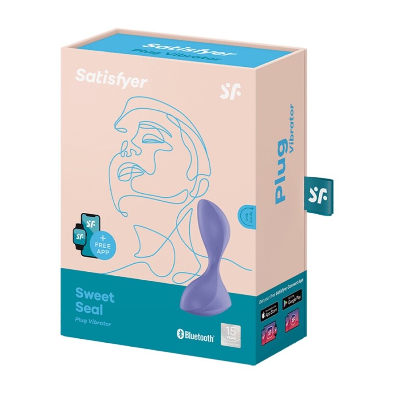 Анальний вібратор Satisfyer Sweet Seal з додатком, фіолетовий, 7 х 3.5 см - Зображення 1