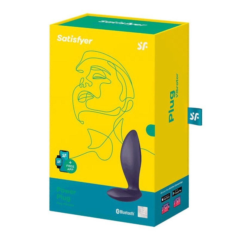 Анальний вібратор Satisfyer Power Plug з додатком, фіолетовий, 11.3 х 5 см - Изображение 1
