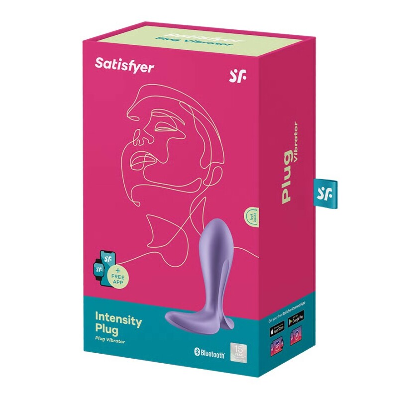 Анальний вібратор Satisfyer Intensity Plug з додатком, фіолетовий, 11.3 х 5 см - Зображення 1