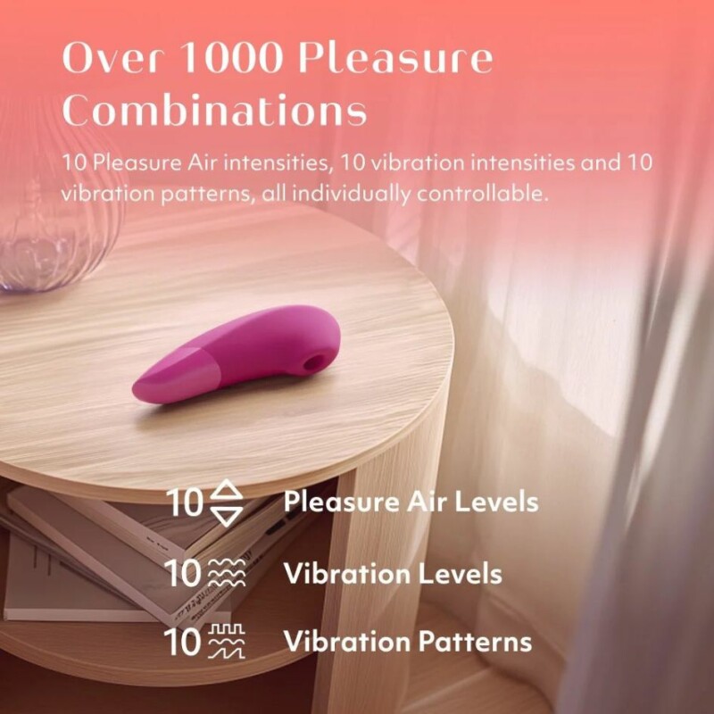 Кліторальний стимулятор 2 в 1 Womanizer Enhance Pink вакуумна стимуляція та вібрація, рожевий - Изображение 3