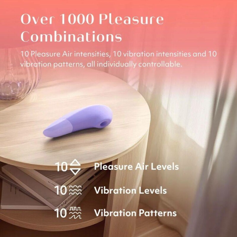 Кліторальний стимулятор 2 в 1 Womanizer Enhance Lilac вакуумна стимуляція і вібрація, ліловий - Зображення 3
