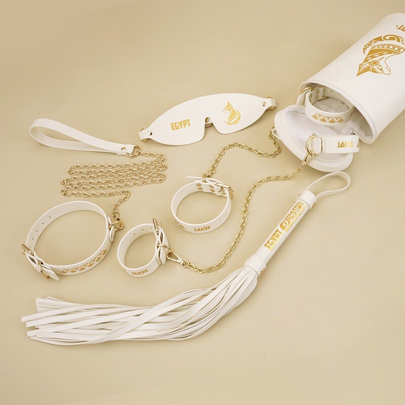 Набір БДСМ Roomfun Egyptian Cat Bodage Kit 9 предметів, білий - Зображення 2