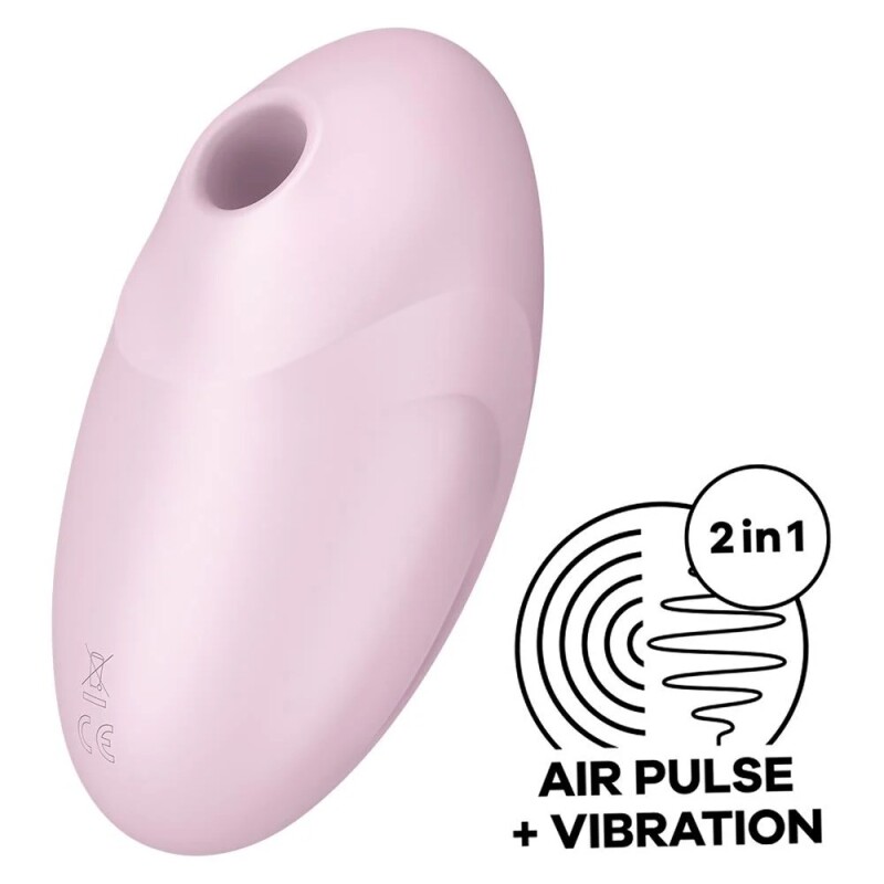 Вакуумний стимулятор клітора Satisfyer Vulva Lover 3 з вібрацією, рожевий, 11 х 6 см - Изображение 2
