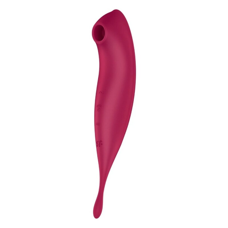 Вібратор з хвильовою стимуляцією Satisfyer Twirling Pro з додатком, червоний, 20.5 х 3.7 см - Зображення 2