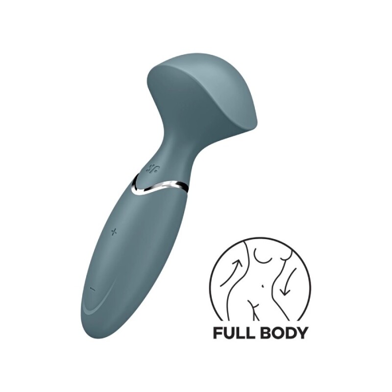 Вібромасажер Satisfyer Mini Wand-er компактний, сірий, 5.8 х 6.3 см - Зображення 2