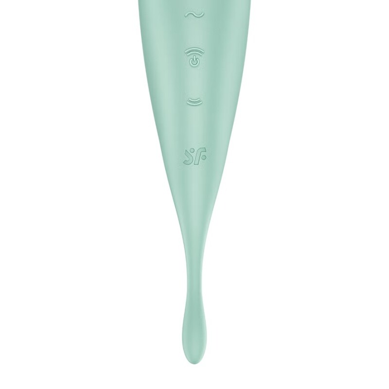 Вібратор з хвильовою стимуляцією Satisfyer Twirling Pro з додатком, м'ятний, 20.5 х 3.7 см - Зображення 3