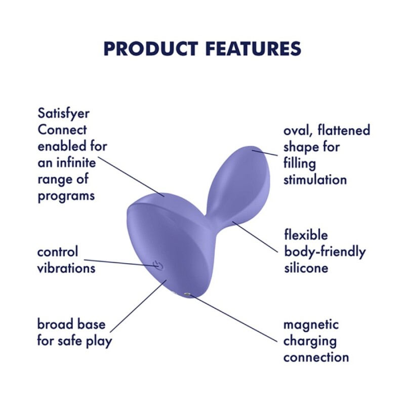 Анальний вібратор Satisfyer Sweet Seal з додатком, фіолетовий, 7 х 3.5 см - Зображення 4