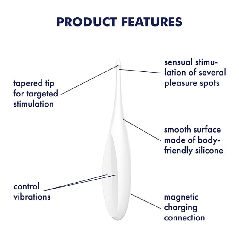 Вібратор для клітора Satisfyer Twirling Fun точковий, білий, 17.5 х 3.2 см - Зображення 4