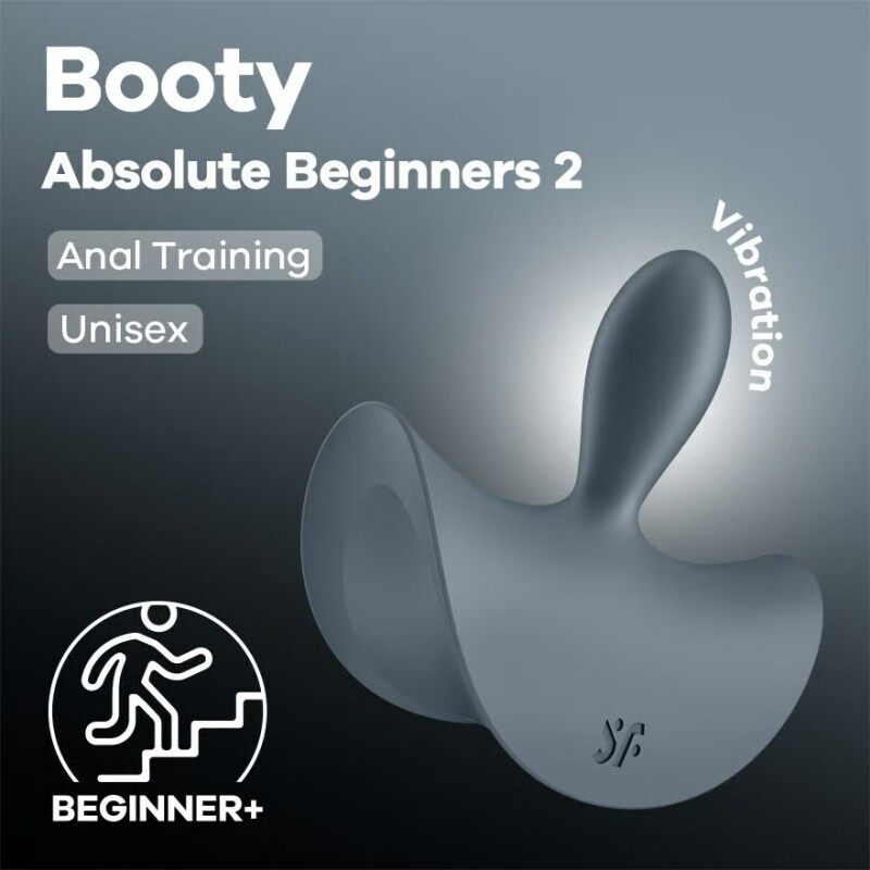 Анальний вібратор Satisfyer Booty Absolute Beginners 2 з широкою основою, сірий, 7.8 х 7 см - Зображення 5