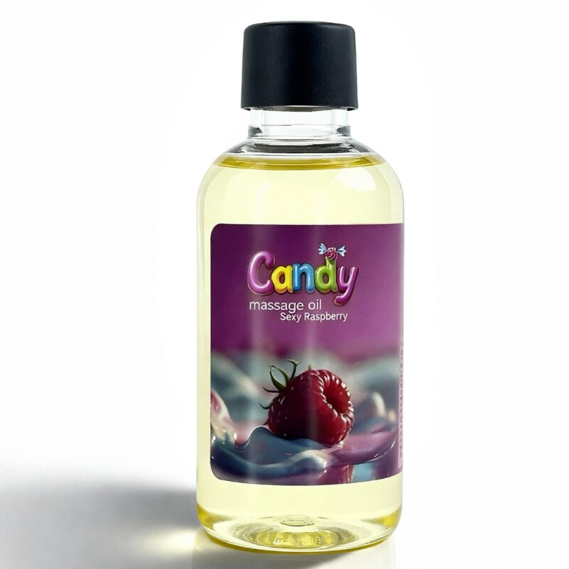 Масажна олія Candy Massage Oil Sexy Raspberry з ароматом малини, 50 мл