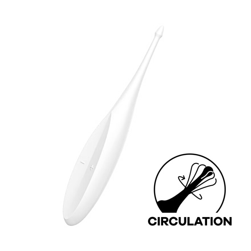 Вібратор для клітора Satisfyer Twirling Fun точковий, білий, 17.5 х 3.2 см