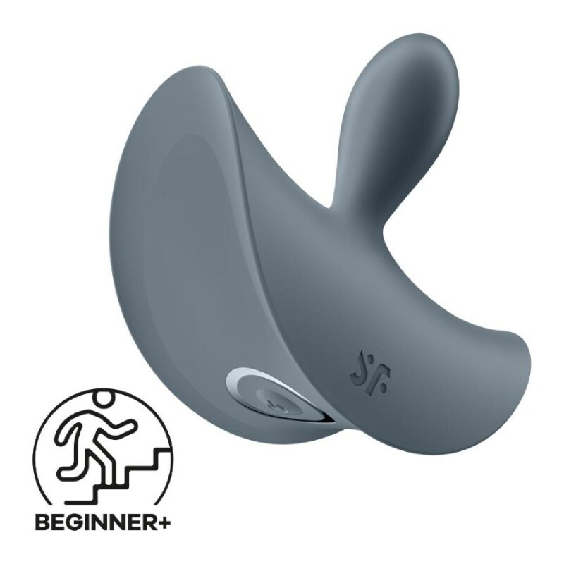 Анальний вібратор Satisfyer Booty Absolute Beginners 2 з широкою основою, сірий, 7.8 х 7 см