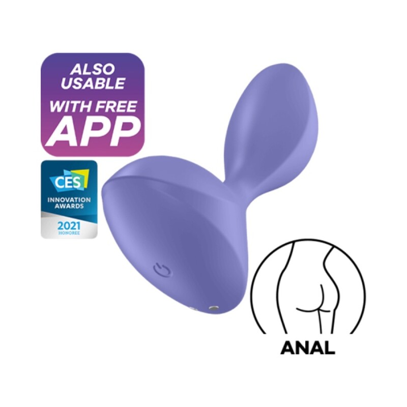 Анальний вібратор Satisfyer Sweet Seal з додатком, фіолетовий, 7 х 3.5 см