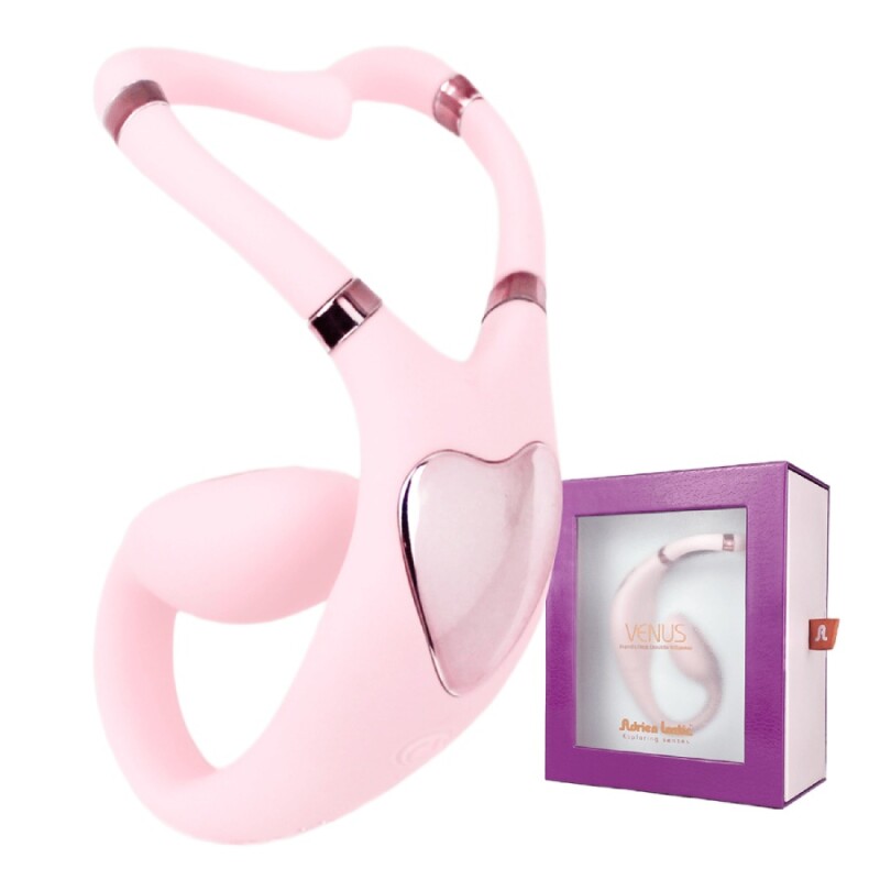 Вібратор для клітора та точки G Adrien Lastic Venus з керуванням з додатка, рожевий, 13 х 3.5 см