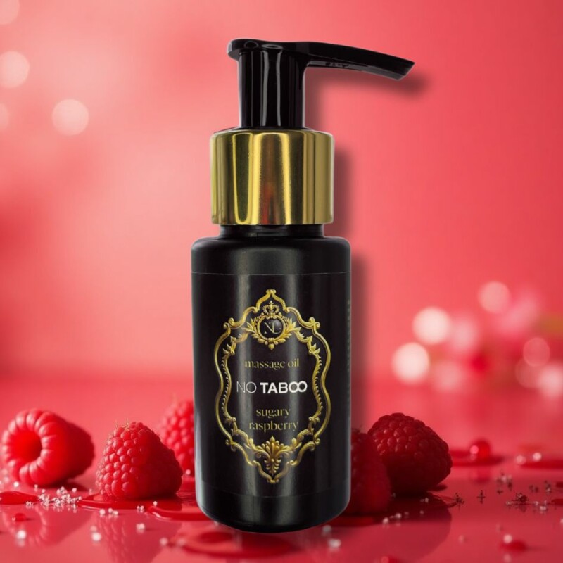 Масажна олійка NO TABOO Sugary Raspberry з ароматом малини, 50 мл