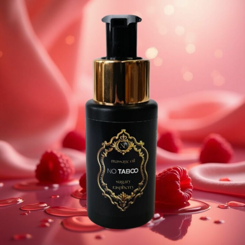 Масажна олійка NO TABOO Sugary Raspberry з ароматом малини, 50 мл - Изображение 1
