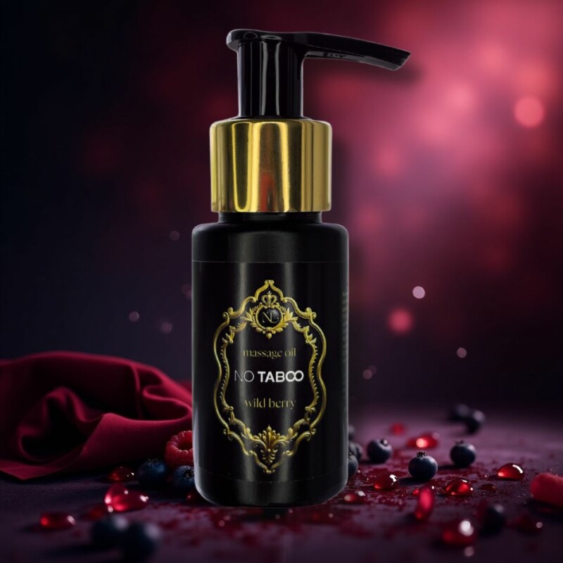 Масажна олійка NO TABOO Wild Berry з ароматом суниці, 50 мл