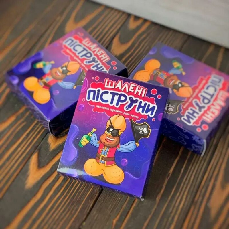 Желейні цукерки у вигляді пеніса Шалені Піструни зі смаком ром-коли, 100 гр - Зображення 2
