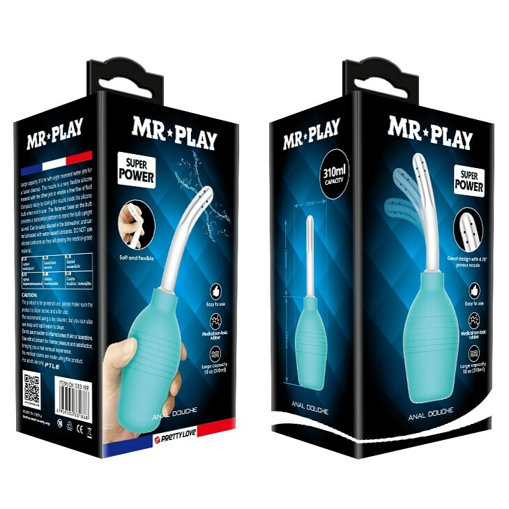 Анальний душ Mr Play великий, блакитний, 310 мл - Зображення 9