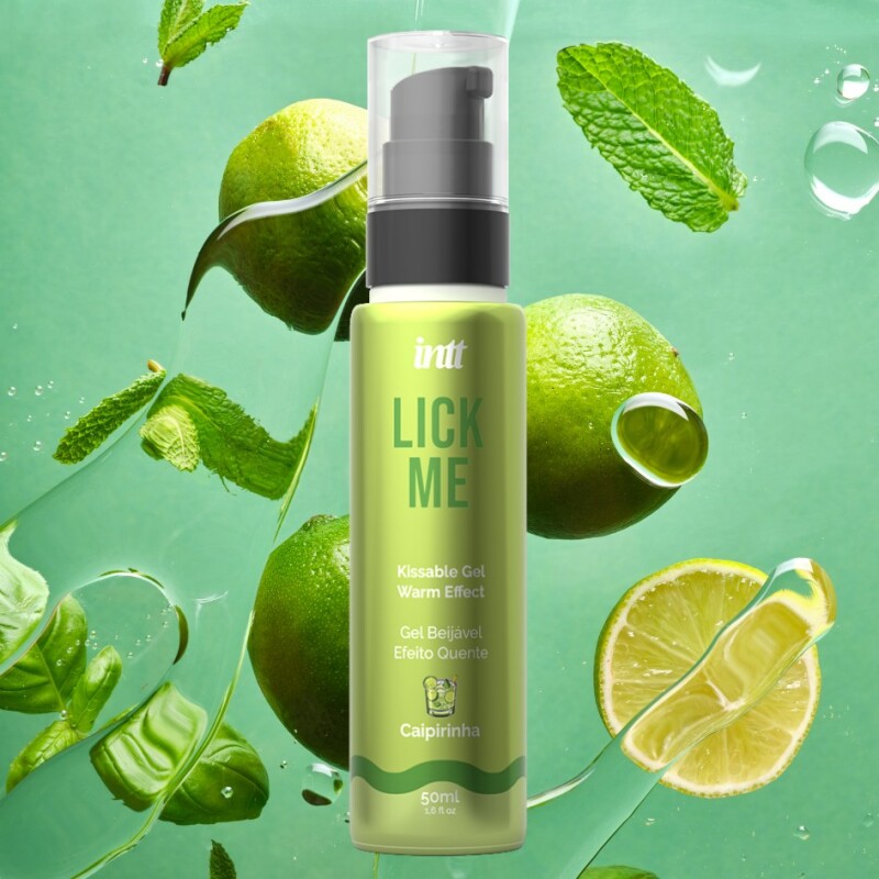 Їстівний лубрикант з ефектом тепла INTT Lick Me Caipirinha зі смаком лайму, 50 мл