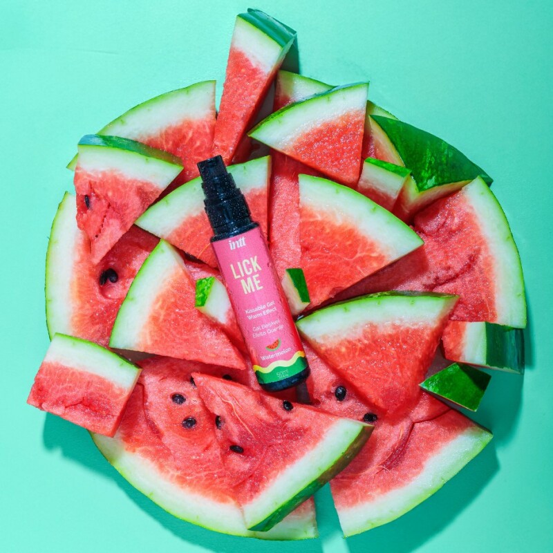 Їстівний лубрикант з ефектом тепла INTT Lick Me Watermelon зі смаком кавуна, 50 мл - Изображение 8