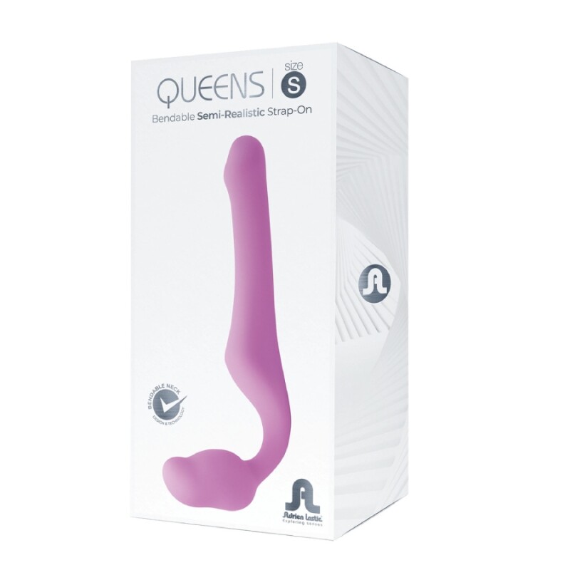 Страпон безремневий Adrien Lastic Queens S гнучкий, фіолетовий, 14.5 х 4 см - Зображення 3