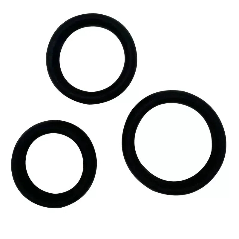 Набір ерекційних кілець Alive Sensual Pleasure Rings чорні, 3 шт - Изображение 2