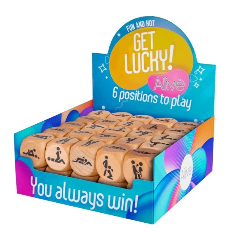 Ігровий кубик Alive Get Lucky Dice із шістьма позиціями Камасутри, дерев'яний, 1 шт - Зображення 2