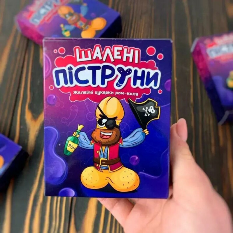 Желейні цукерки у вигляді пеніса Шалені Піструни зі смаком ром-коли, 100 гр - Зображення 3