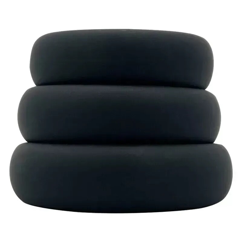 Набір ерекційних кілець Alive Sensual Pleasure Rings чорні, 3 шт - Изображение 3
