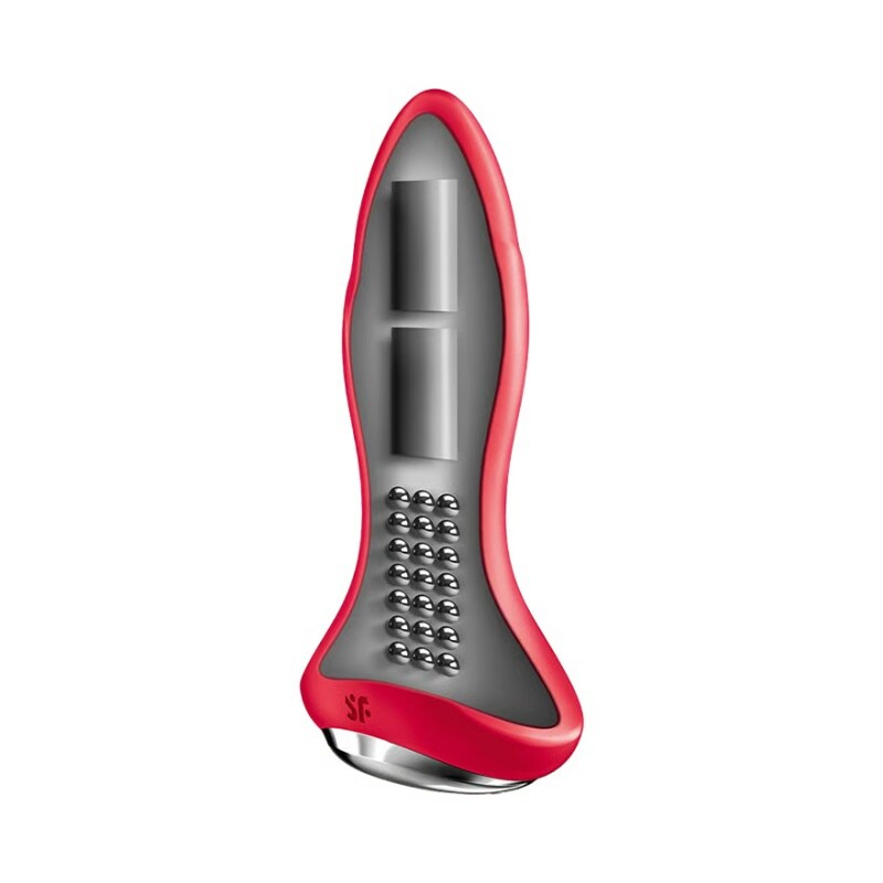 Анальний вібратор Satisfyer Rotator Plug 1+ з ротаціює, з додатком, червоний, 13.5 х 5.5 см - Изображение 4