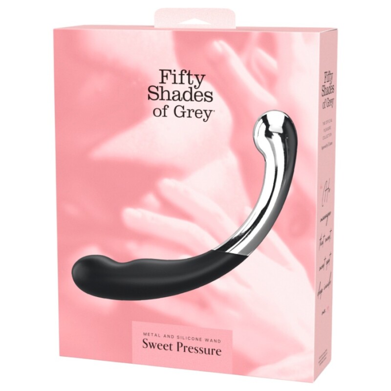 Фалоімітатор двосторонній Fifty Shades of Grey Sweet Pressure сріблясто-чорний, 21.5 см - Изображение 2