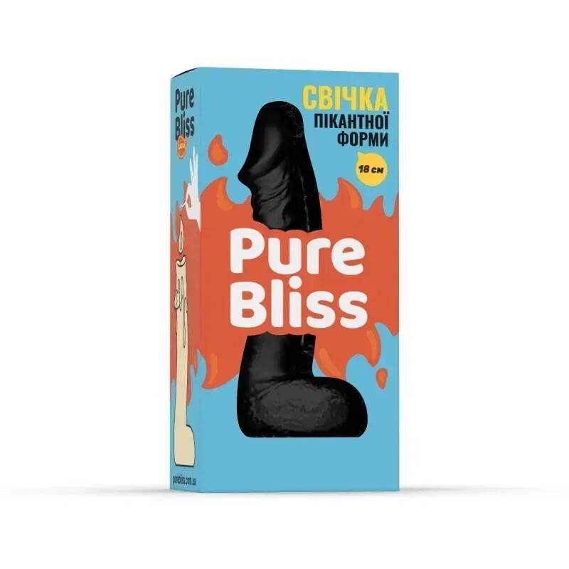 Свічка пікантної форми Pure Bliss BIG Black чорна, 18 х 4.2 см - Изображение 6