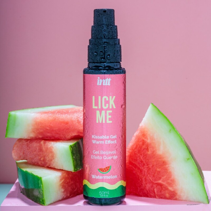 Їстівний лубрикант з ефектом тепла INTT Lick Me Watermelon зі смаком кавуна, 50 мл - Изображение 5