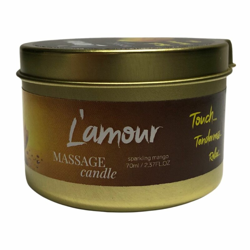 Масажна свічка, 70 мл, L'amour Mango стигле манго + ананас + мускус - Зображення 2