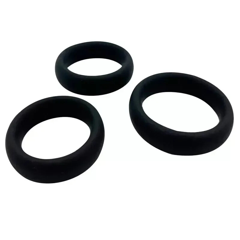 Набір ерекційних кілець Alive Sensual Pleasure Rings чорні, 3 шт