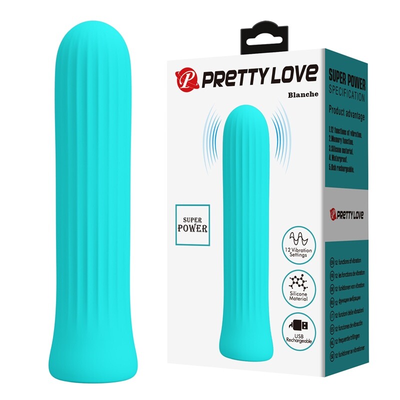 Мінівібратор Pretty Love Blanche блакитний, 10 х 2 см