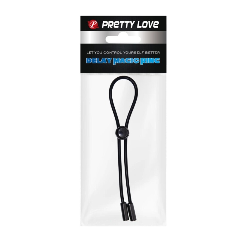 Ерекційне лассо Pretty Love для пеніса, чорне, 26 см - Зображення 8