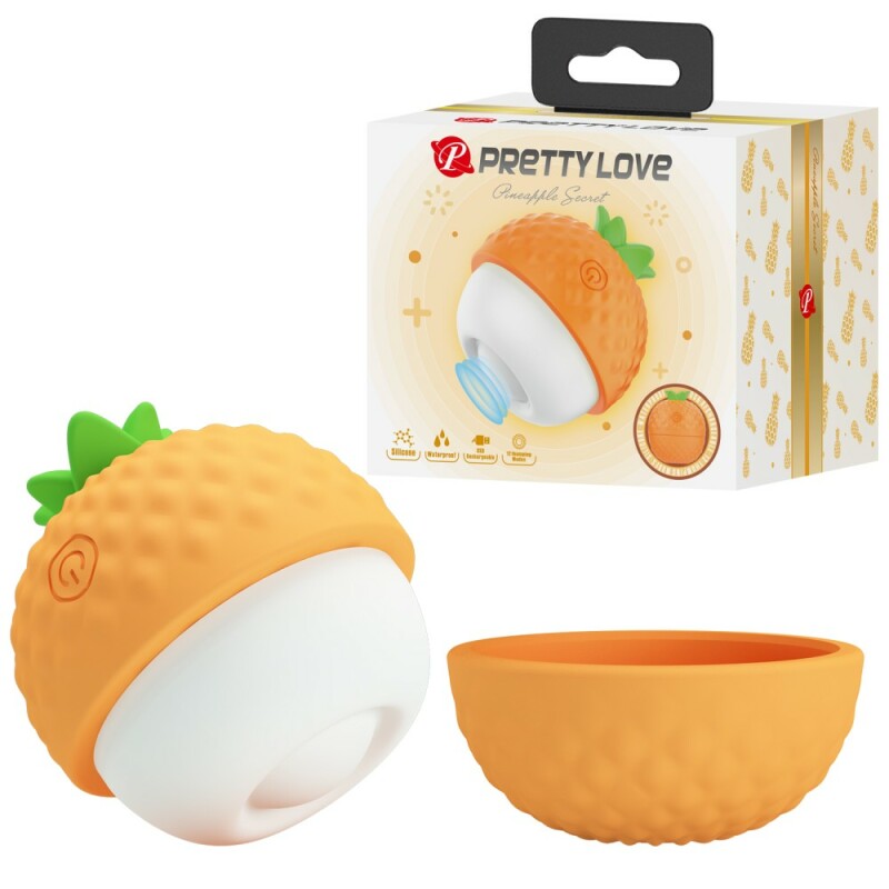 Кліторальний пульсатор Pretty Love Pineapple Secret оранжевий, 5.7 х 5.1 см