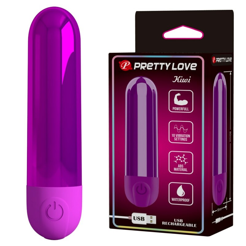 Віброкуля Pretty Love Kiwi фіолетова, 8 х 1.8 см