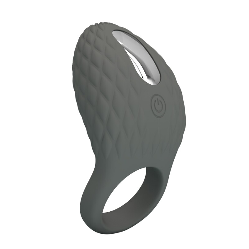 Ерекційне віброкільце Pretty Love Master Ring сіре, 8.6 х 4.6 см - Зображення 2