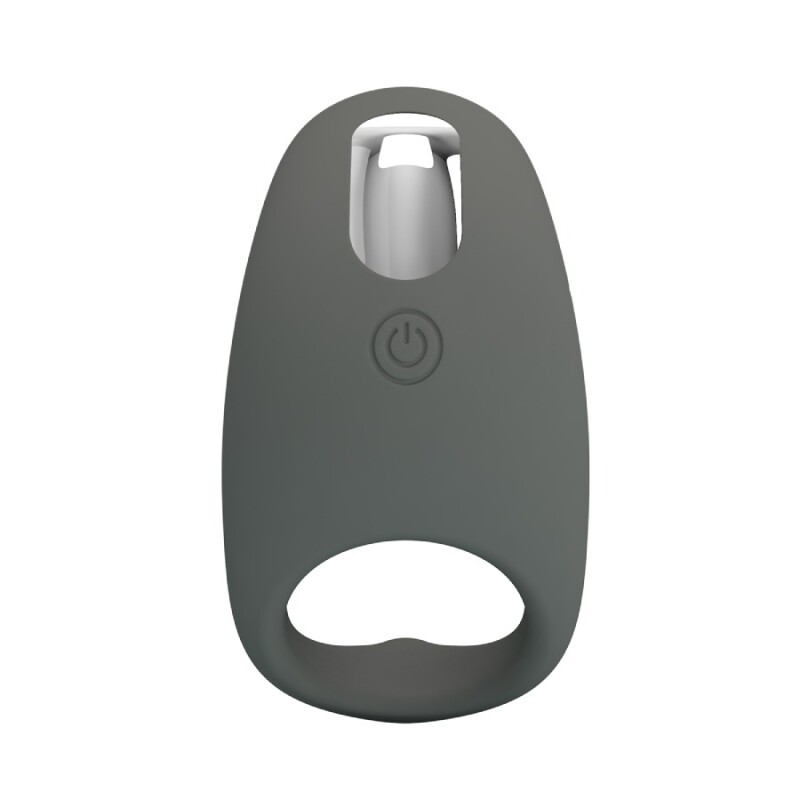 Ерекційне віброкільце Pretty Love Master Ring силіконове, сіре, 8.4 х 4.9 см - Зображення 3