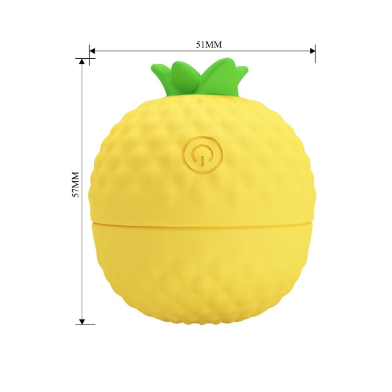 Кліторальний пульсатор Pretty Love Pineapple Secret жовтий, 5.7 х 5.1 см - Изображение 7