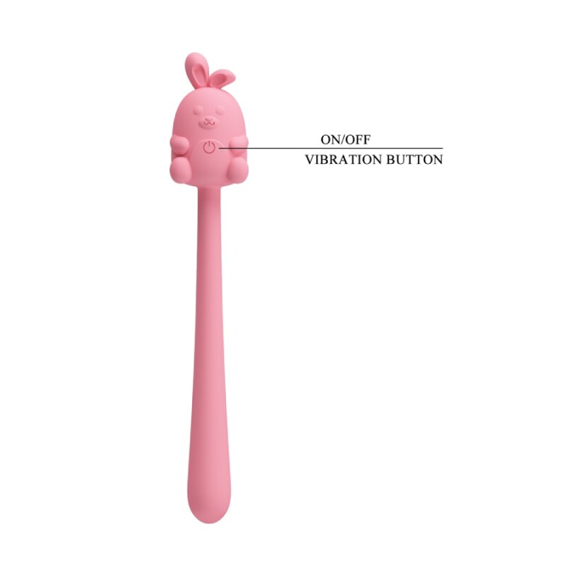 Мінівібратор на палочці Pretty Love Cute Bunny гнучкий, рожевий, 14.2 х 1.8 см - Зображення 8
