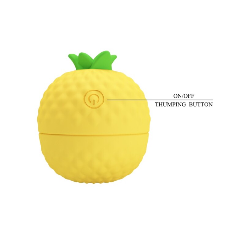 Кліторальний пульсатор Pretty Love Pineapple Secret жовтий, 5.7 х 5.1 см - Изображение 8