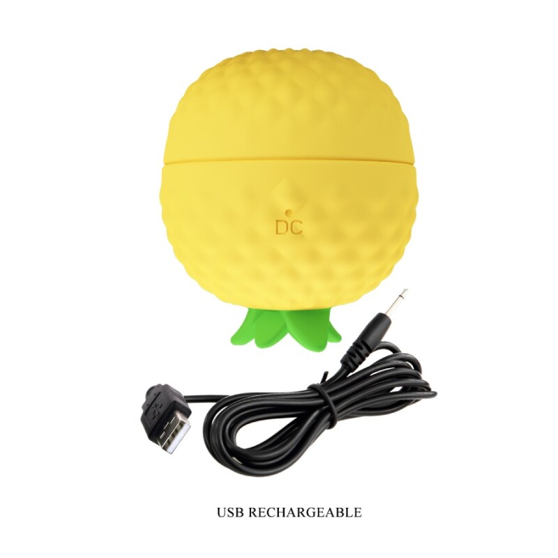 Кліторальний пульсатор Pretty Love Pineapple Secret жовтий, 5.7 х 5.1 см - Изображение 9