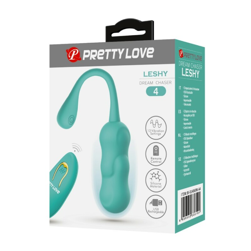 Віброяйце Pretty Love Leshy з пультом, зелене, 18.6 х 2.8 см - Изображение 9